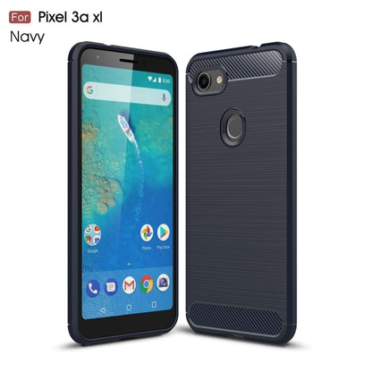Brushed Texture Carbon Fiber TPU Case for Google Pixel 3a XL, For Google Pixel 3a XL, Google Pixel 3a XL