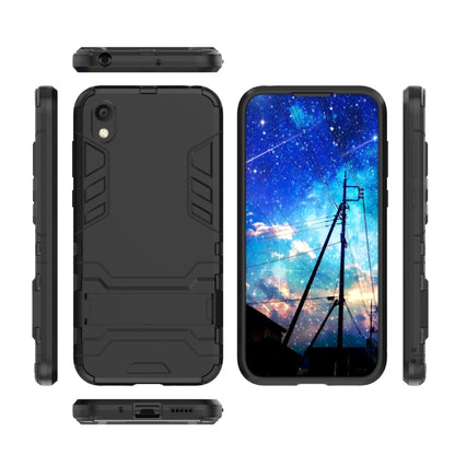 Shockproof PC + TPU Case for Huawei Honor 8S , with Holder, For Honor 8S
