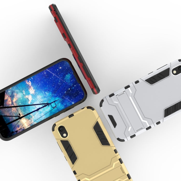 Shockproof PC + TPU Case for Huawei Honor 8S , with Holder, For Honor 8S