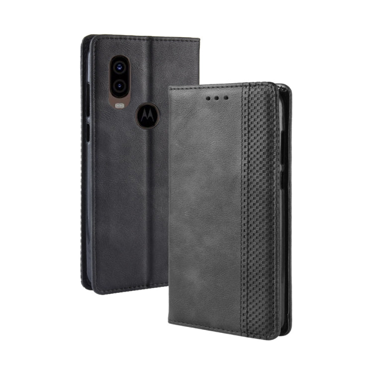 Black horizontal flip leather phone case with magnetic closure, card holder, cutouts