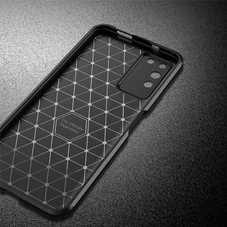 For Huawei Honor X10 Carbon Fiber Texture Shockproof TPU Case, For Huawei Honor X10