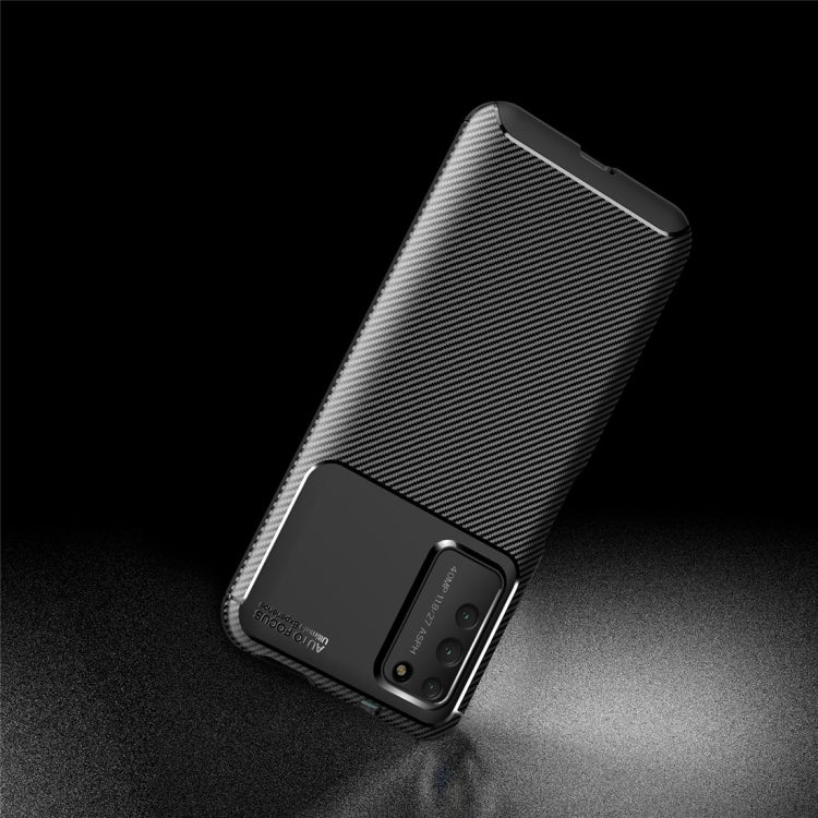 For Huawei Honor X10 Carbon Fiber Texture Shockproof TPU Case, For Huawei Honor X10