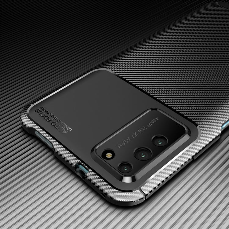 For Huawei Honor X10 Carbon Fiber Texture Shockproof TPU Case, For Huawei Honor X10