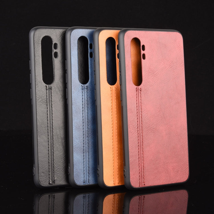 For Xiaomi Mi Note 10 Lite Shockproof Sewing Cow Pattern Skin PC + PU + TPU Case, For Xiaomi Mi Note 10 Lite