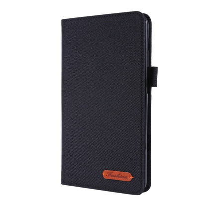 Horizontal Flip TPU + Fabric PU Leather Protective Case with Name Card Clip, For Lenovo Tab M7