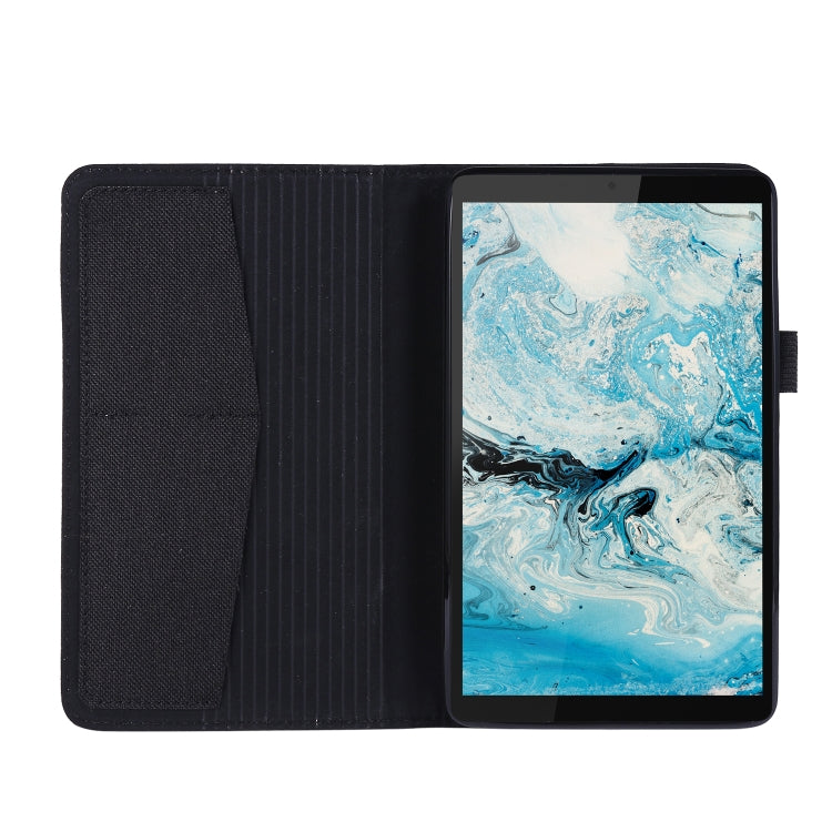 Horizontal Flip TPU + Fabric PU Leather Protective Case with Name Card Clip, For Lenovo Tab M7