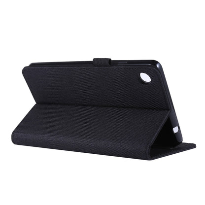 Horizontal Flip TPU + Fabric PU Leather Protective Case with Name Card Clip, For Lenovo Tab M7