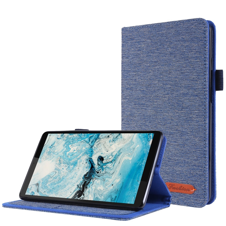 Horizontal Flip TPU + Fabric PU Leather Protective Case with Name Card Clip, For Lenovo Tab M7