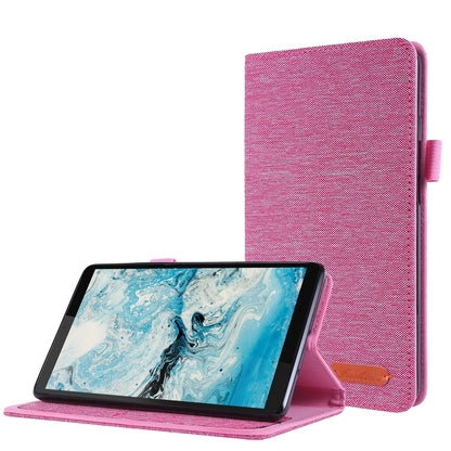 Horizontal Flip TPU + Fabric PU Leather Protective Case with Name Card Clip, For Lenovo Tab M7