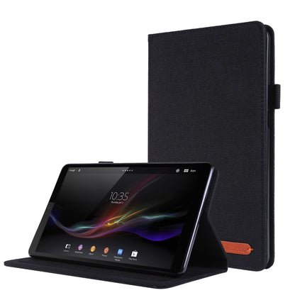 Horizontal Flip TPU + Fabric PU Leather Protective Case with Name Card Clip, For Lenovo Tab M8