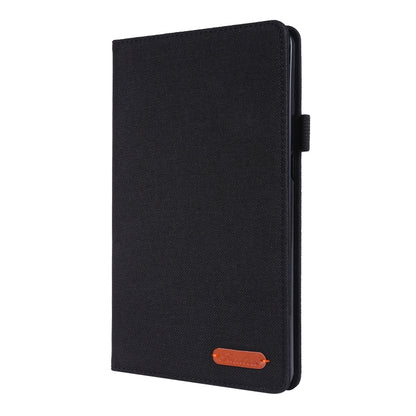 Horizontal Flip TPU + Fabric PU Leather Protective Case with Name Card Clip, For Lenovo Tab M8