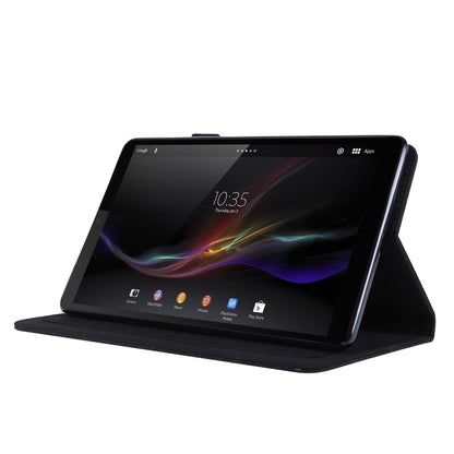 Horizontal Flip TPU + Fabric PU Leather Protective Case with Name Card Clip, For Lenovo Tab M8