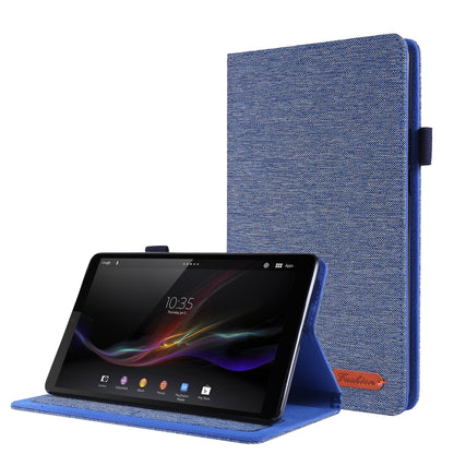 Horizontal Flip TPU + Fabric PU Leather Protective Case with Name Card Clip, For Lenovo Tab M8