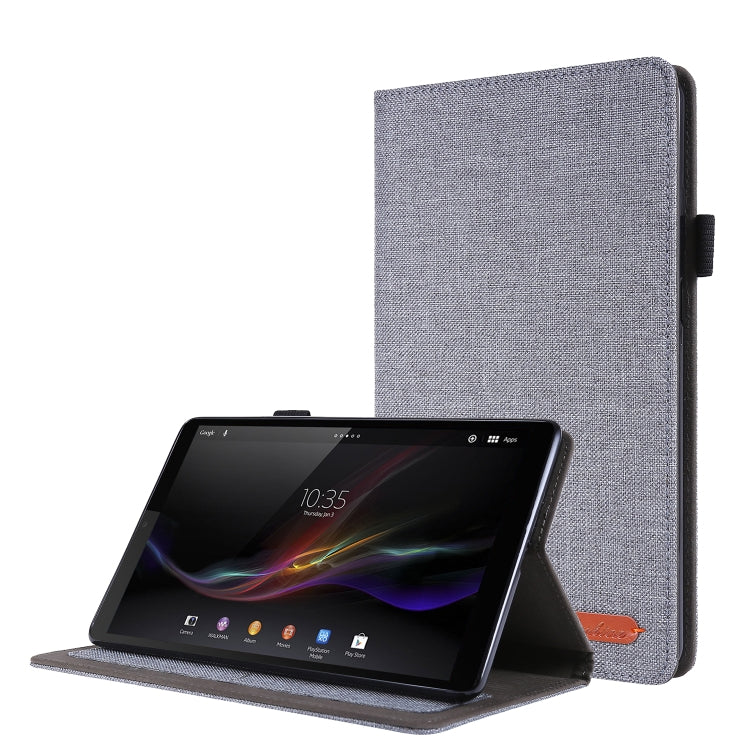 Horizontal Flip TPU + Fabric PU Leather Protective Case with Name Card Clip, For Lenovo Tab M8