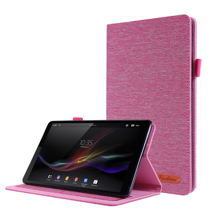 Horizontal Flip TPU + Fabric PU Leather Protective Case with Name Card Clip, For Lenovo Tab M8