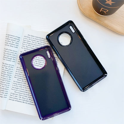Black and purple plastic phone cases with camera lens-ring protectors for Huawei Mate 30