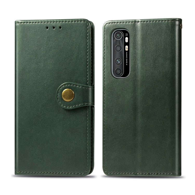 Green leather wallet phone case with card slot, photo window, and magnetic buckle closure