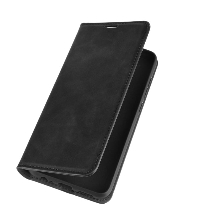 Leather flip wallet case with magnetic closure for Redmi Note 9 4G
