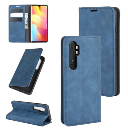 Dark blue leather wallet phone case with magnetic flap, card slots, and stand holder