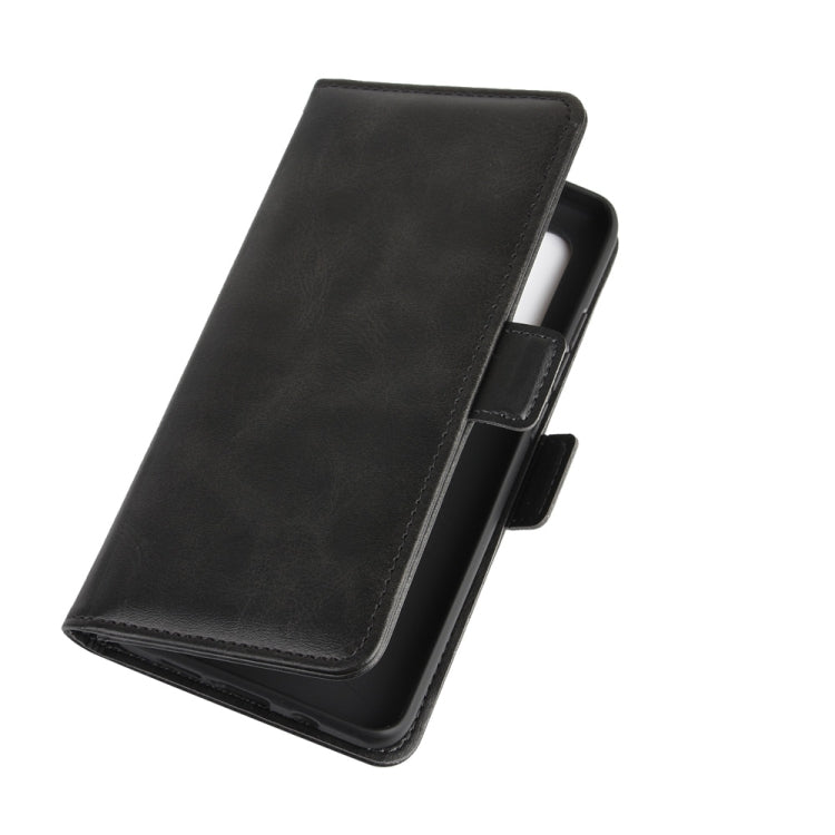 Xiaomi Mi Note 10 Lite leather flip case, black closed with magnetic closure tab