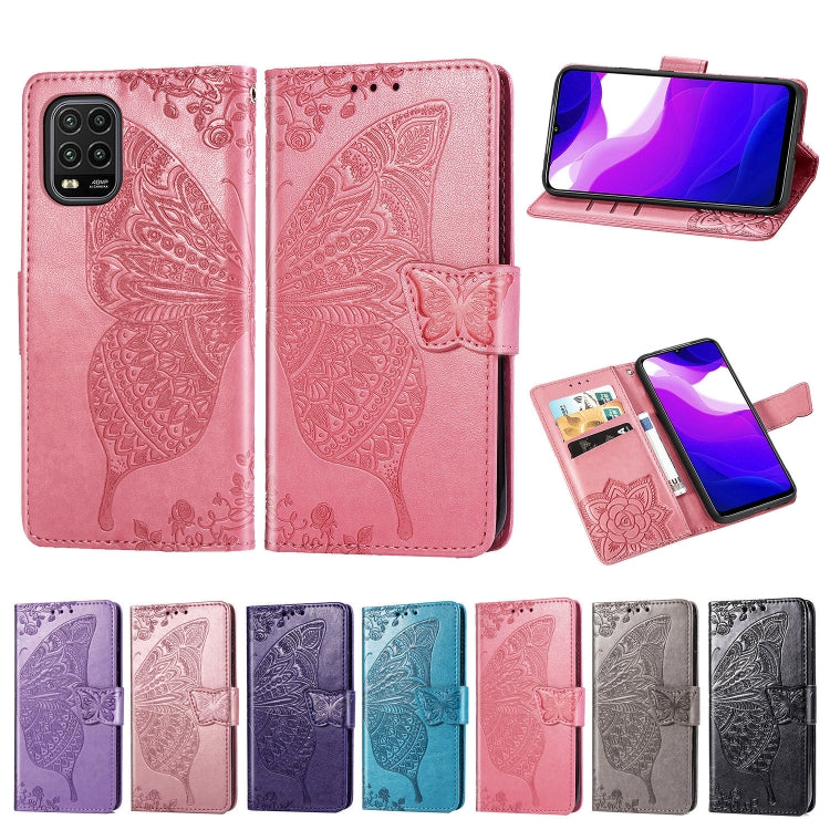 Pink and purple embossed butterfly flip leather phone cases with flip cover and card pocket