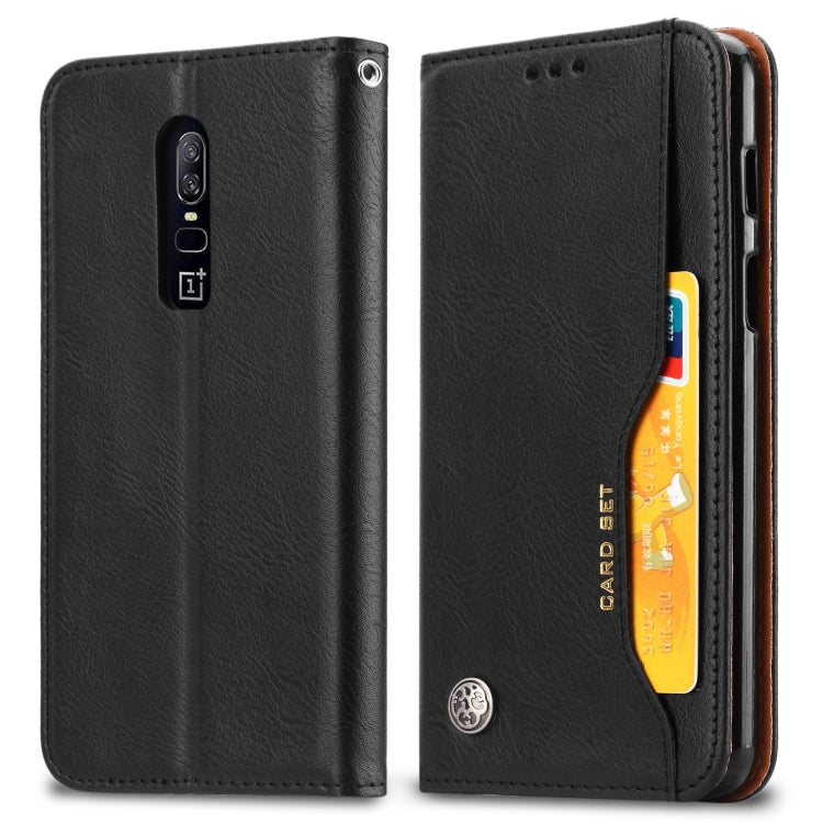Black horizontal flip leather phone case with card slots and photo frame window