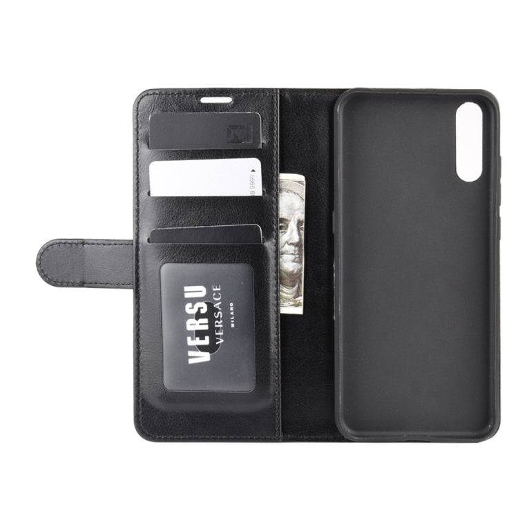 Black flip phone case open view with card slots and TPU inner cover