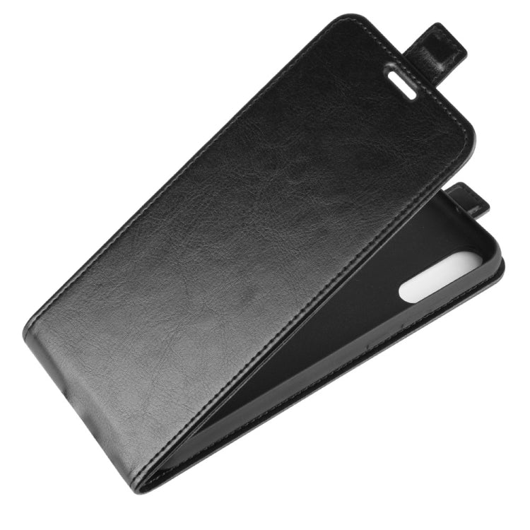Black leather flip phone case with side openings and stand cover