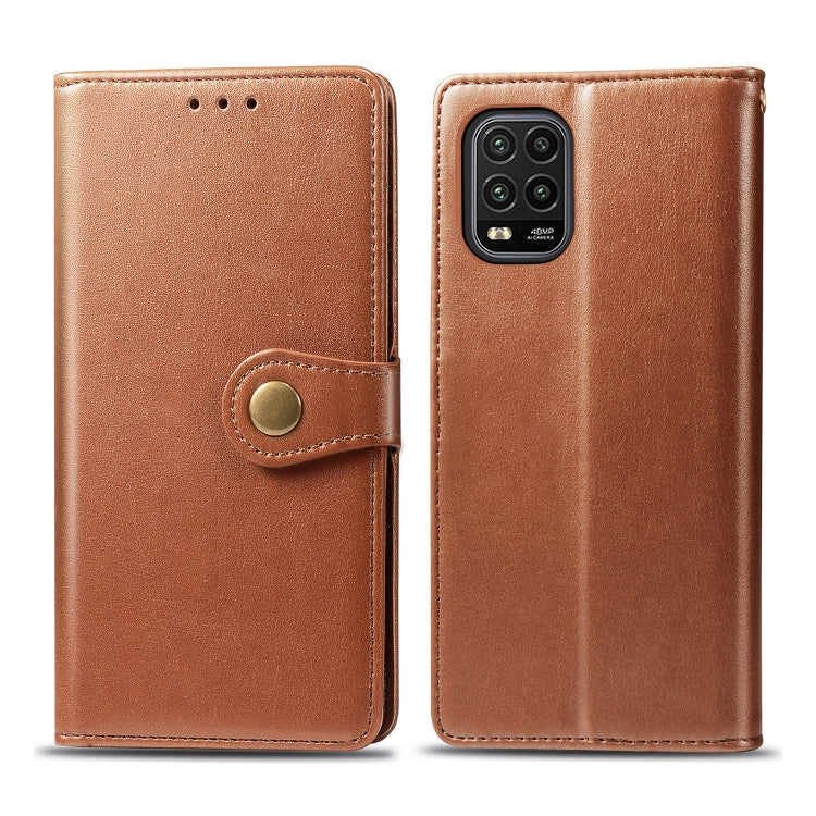 For Xiaomi Mi 10 Lite 5G Retro Solid Color Leather Buckle Phone Case with Lanyard & Photo Frame & Card Slot & Wallet & Stand Function, For Xiaomi Mi 10 Lite 5G