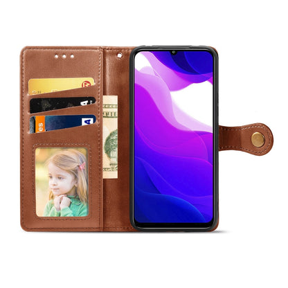 For Xiaomi Mi 10 Lite 5G Retro Solid Color Leather Buckle Phone Case with Lanyard & Photo Frame & Card Slot & Wallet & Stand Function, For Xiaomi Mi 10 Lite 5G