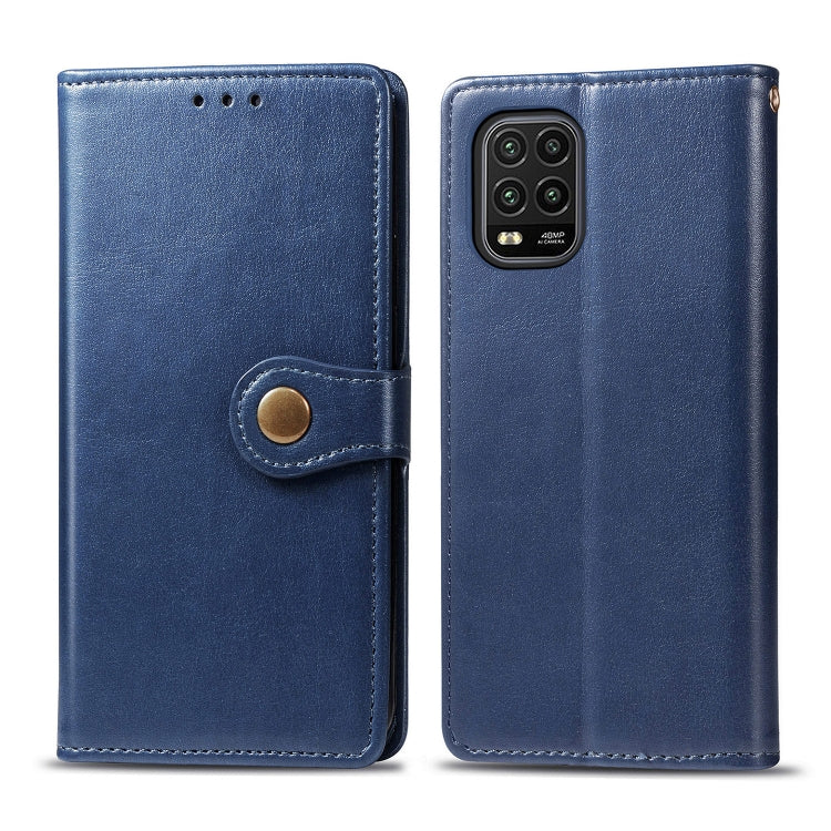 For Xiaomi Mi 10 Lite 5G Retro Solid Color Leather Buckle Phone Case with Lanyard & Photo Frame & Card Slot & Wallet & Stand Function, For Xiaomi Mi 10 Lite 5G