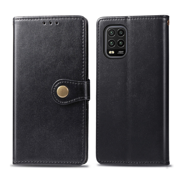 For Xiaomi Mi 10 Lite 5G Retro Solid Color Leather Buckle Phone Case with Lanyard & Photo Frame & Card Slot & Wallet & Stand Function, For Xiaomi Mi 10 Lite 5G
