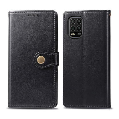For Xiaomi Mi 10 Lite 5G Retro Solid Color Leather Buckle Phone Case with Lanyard & Photo Frame & Card Slot & Wallet & Stand Function, For Xiaomi Mi 10 Lite 5G
