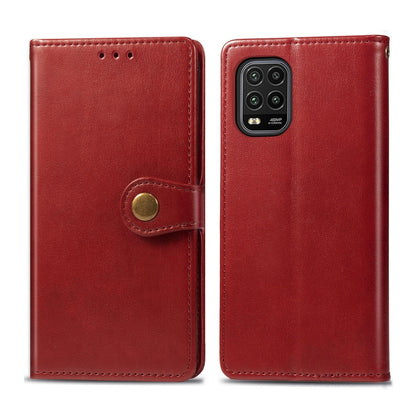For Xiaomi Mi 10 Lite 5G Retro Solid Color Leather Buckle Phone Case with Lanyard & Photo Frame & Card Slot & Wallet & Stand Function, For Xiaomi Mi 10 Lite 5G