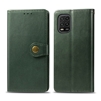 For Xiaomi Mi 10 Lite 5G Retro Solid Color Leather Buckle Phone Case with Lanyard & Photo Frame & Card Slot & Wallet & Stand Function, For Xiaomi Mi 10 Lite 5G