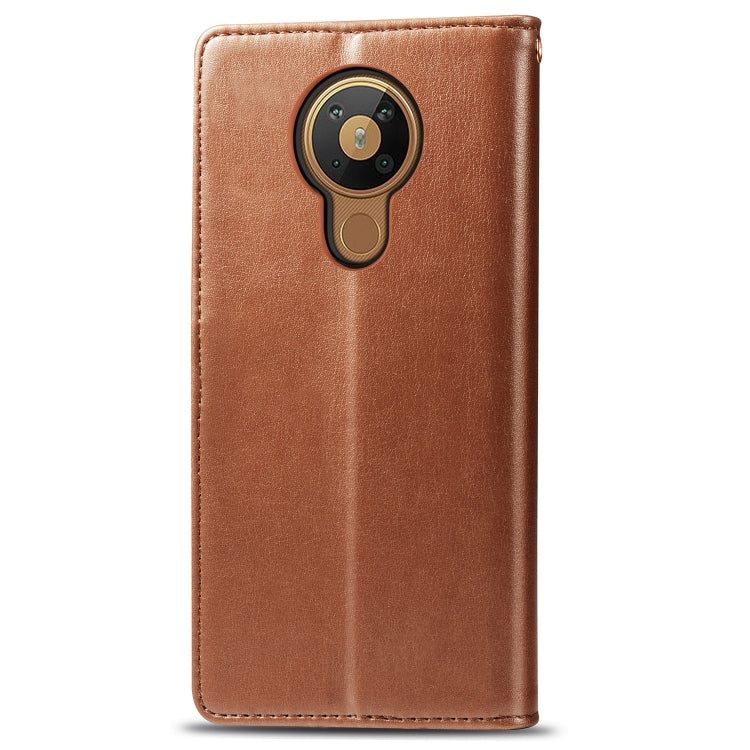 For Nokia 5.3 Retro Solid Color Leather Buckle Phone Case with Lanyard & Photo Frame & Card Slot & Wallet & Stand Function, For Nokia 5.3