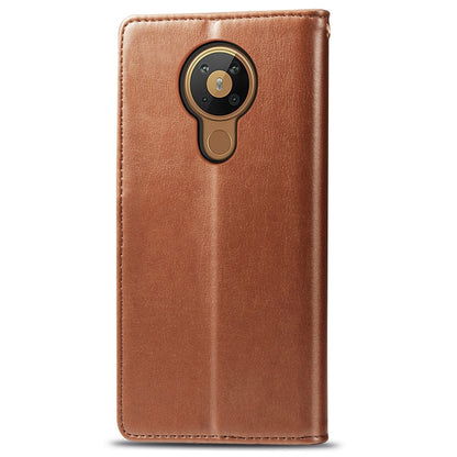 For Nokia 5.3 Retro Solid Color Leather Buckle Phone Case with Lanyard & Photo Frame & Card Slot & Wallet & Stand Function, For Nokia 5.3