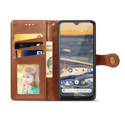 For Nokia 5.3 Retro Solid Color Leather Buckle Phone Case with Lanyard & Photo Frame & Card Slot & Wallet & Stand Function, For Nokia 5.3