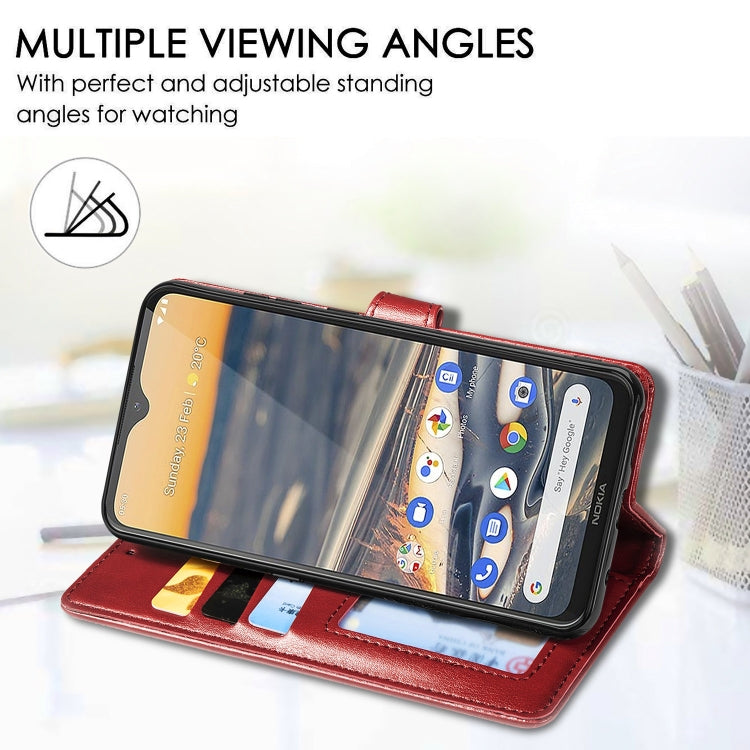 For Nokia 5.3 Retro Solid Color Leather Buckle Phone Case with Lanyard & Photo Frame & Card Slot & Wallet & Stand Function, For Nokia 5.3