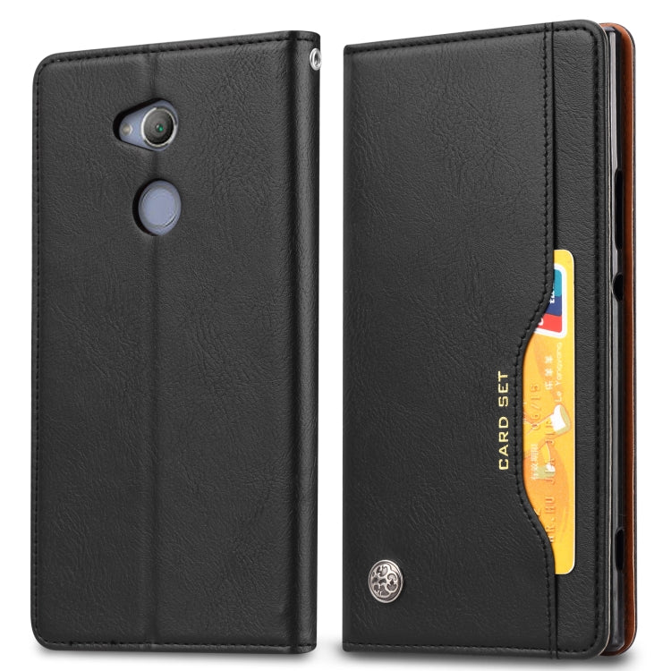 Knead Skin Texture Horizontal Flip Leather Case for Sony Xperia XA2, with Photo Frame & Holder & Card Slots & Wallet, For Xperia XA2