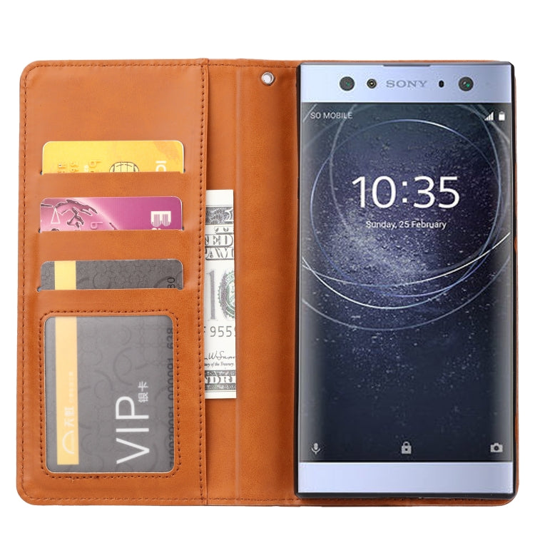 Knead Skin Texture Horizontal Flip Leather Case for Sony Xperia XA2, with Photo Frame & Holder & Card Slots & Wallet, For Xperia XA2