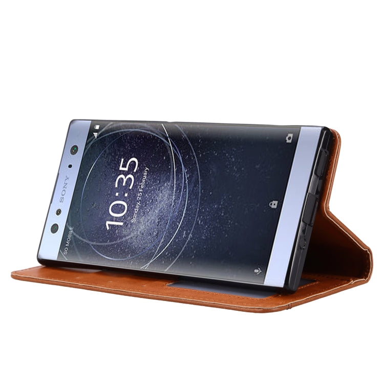 Knead Skin Texture Horizontal Flip Leather Case for Sony Xperia XA2, with Photo Frame & Holder & Card Slots & Wallet, For Xperia XA2