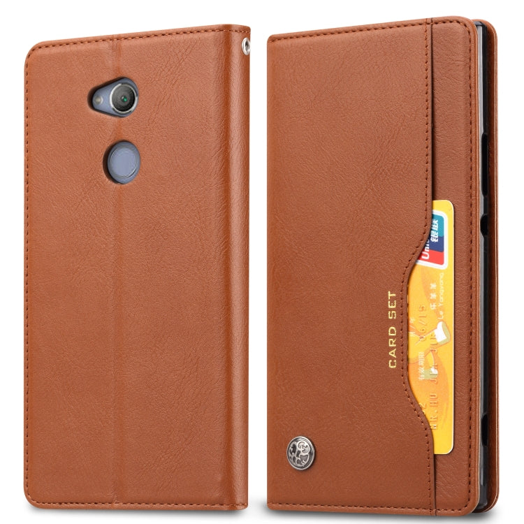 Knead Skin Texture Horizontal Flip Leather Case for Sony Xperia XA2, with Photo Frame & Holder & Card Slots & Wallet, For Xperia XA2