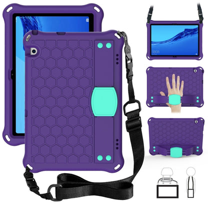 Honeycomb Design EVA + PC Material Four Corner Anti Falling Flat Protective Shell With Strap, For Huawei MediaPad T5 10.1, For Huawei Media M5 Lite 8.4/M6 8.4