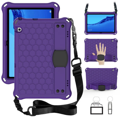 Honeycomb Design EVA + PC Material Four Corner Anti Falling Flat Protective Shell With Strap, For Huawei MediaPad T5 10.1, For Huawei Media M5 Lite 8.4/M6 8.4