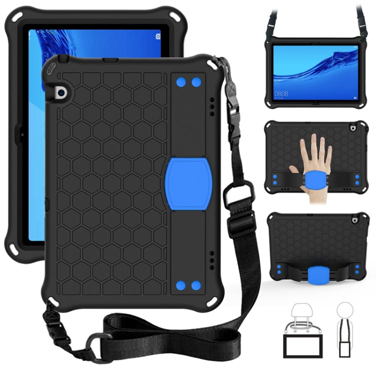 Honeycomb Design EVA + PC Material Four Corner Anti Falling Flat Protective Shell With Strap, For Huawei MediaPad T5 10.1, For Huawei Media M5 Lite 8.4/M6 8.4