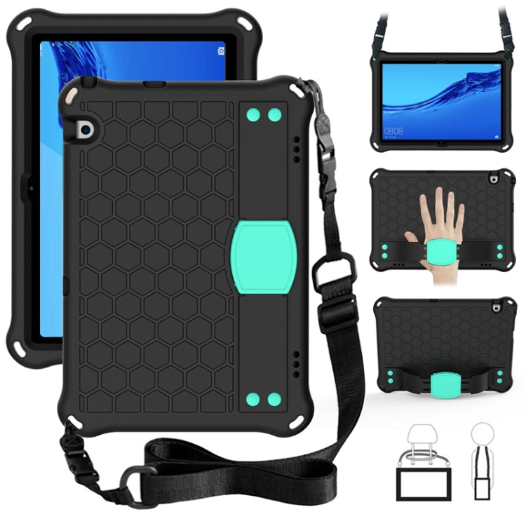 Honeycomb Design EVA + PC Material Four Corner Anti Falling Flat Protective Shell With Strap, For Huawei MediaPad T5 10.1, For Huawei Media M5 Lite 8.4/M6 8.4