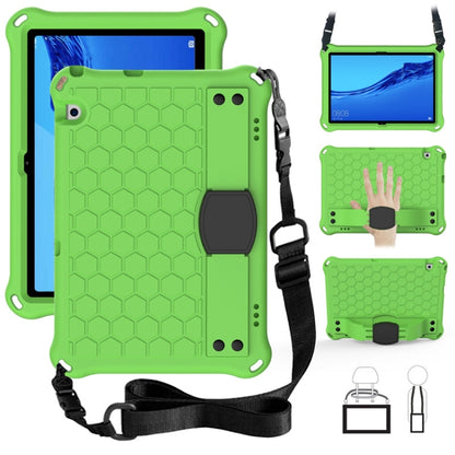 Honeycomb Design EVA + PC Material Four Corner Anti Falling Flat Protective Shell With Strap, For Huawei MediaPad T5 10.1, For Huawei Media M5 Lite 8.4/M6 8.4