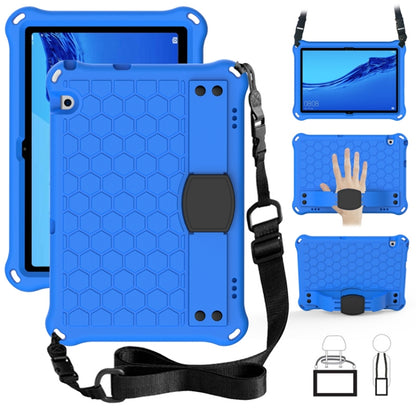Honeycomb Design EVA + PC Material Four Corner Anti Falling Flat Protective Shell With Strap, For Huawei MediaPad T5 10.1, For Huawei Media M5 Lite 8.4/M6 8.4