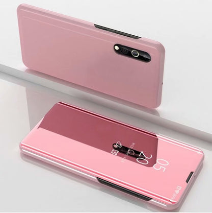 For Huawei Y8P 2020 Plated Mirror Horizontal Flip Leather Case with Holder, For Huawei Y8P 2020